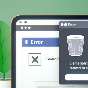 elementor submission moved to trash error