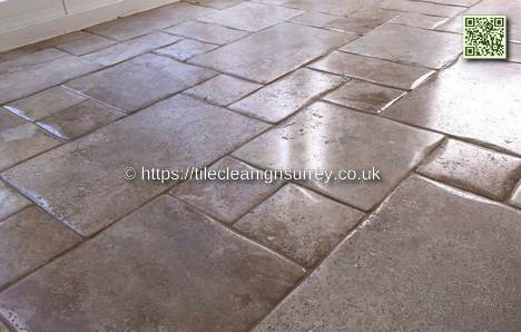 silver travertine tiles