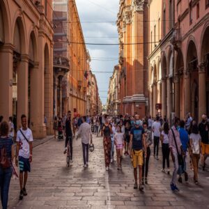 Historic Alley in Bologna