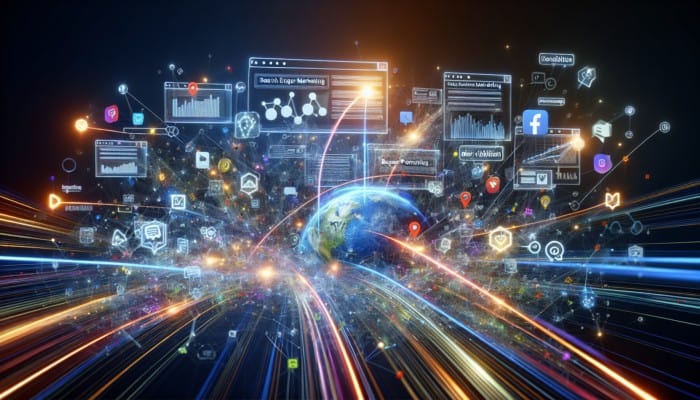 online advertising services cover a multitude of techniques such as search engine marketing, social media promotions, banner ads, and more. including SEM, social media ads, and banners boosting brand visibility and engagement.