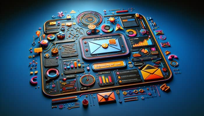 A digital screen showing an email with a personalized subject line and engaging content to boost open rates and conversions.