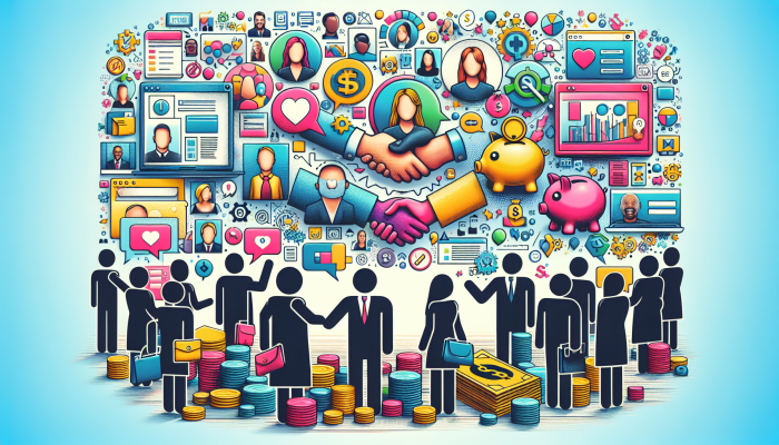 A vibrant online forum with user profiles discussing debt consolidation strategies and financial advice in a supportive community.