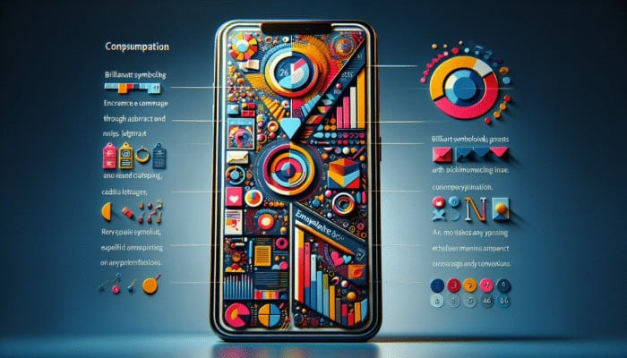 A smartphone displaying a vibrant email with engaging visuals and copy, designed to boost engagement and conversions.