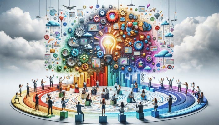 A digital web agency crafting a content strategy with audience insights and multimedia content for informed customers.