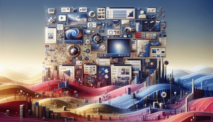 A vibrant digital landscape showcasing TikTok, Instagram, LinkedIn, tailored for diverse advertising strategies.