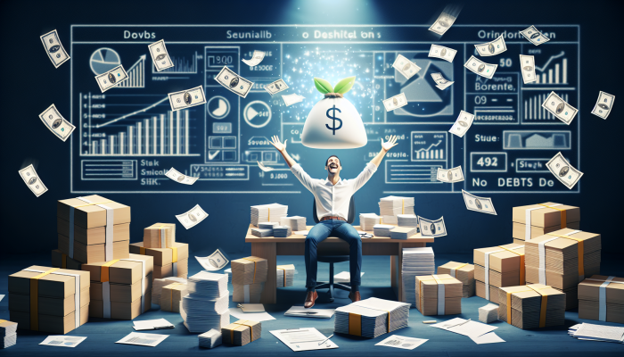 Debt Consolidation for People with No Experience: A person organising a single loan document amidst smaller debt papers, symbolising debt consolidation.