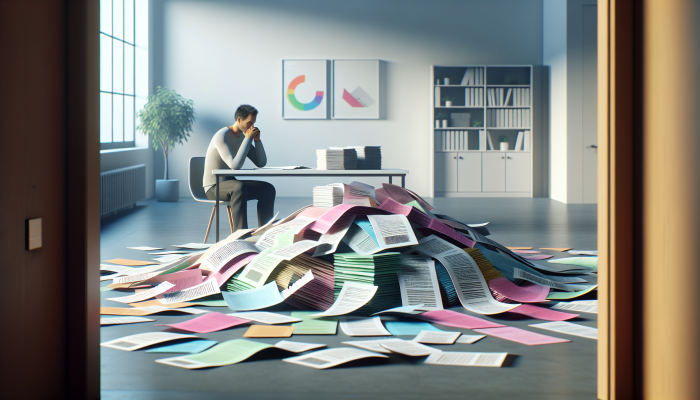 Understanding Debt Consolidation: Impact Explained | DCL Understanding Debt Consolidation: A person consolidating colourful debt papers into one clear document in a serene office, symbolising financial relief.