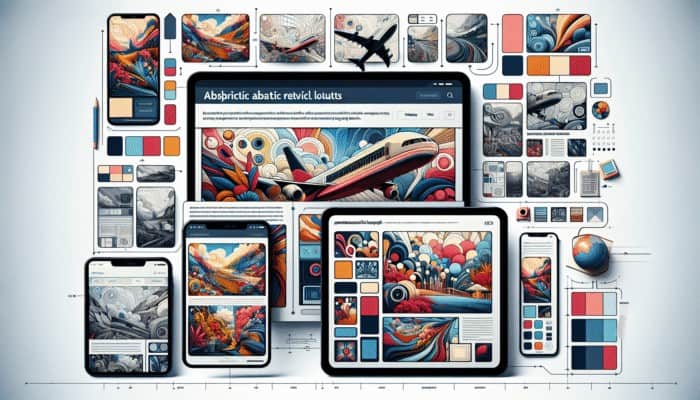 A dynamic travel blog layout adapting seamlessly across devices with proportionally resized images and articles.