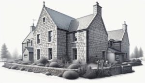 Clermont Gris Limestone Enhances Farmhouse Charm in Fife