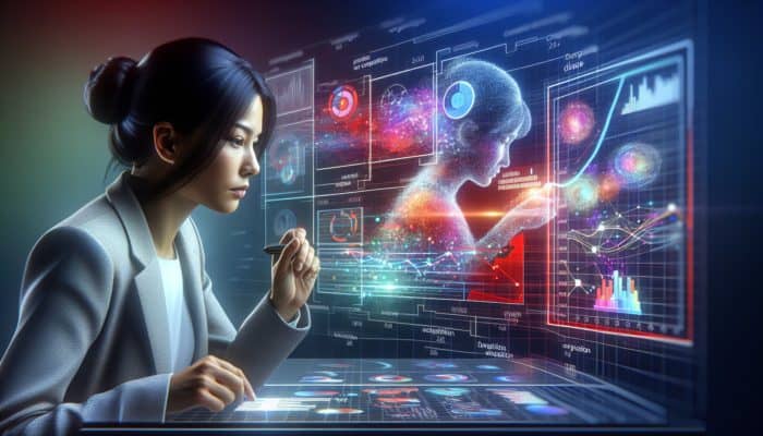 Leverage Data for Competitor Analysis: Researcher gathering primary data through surveys, interviews, and observation for competitor analysis.