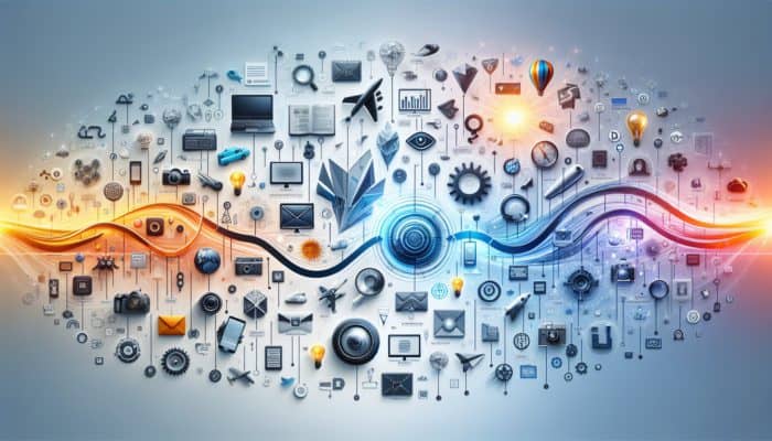 Will Digital Marketing Be Replaced By AI: Timeline graphic of digital marketing evolution from 1990s, showing internet, Google's SEO impact, and email marketing growth.