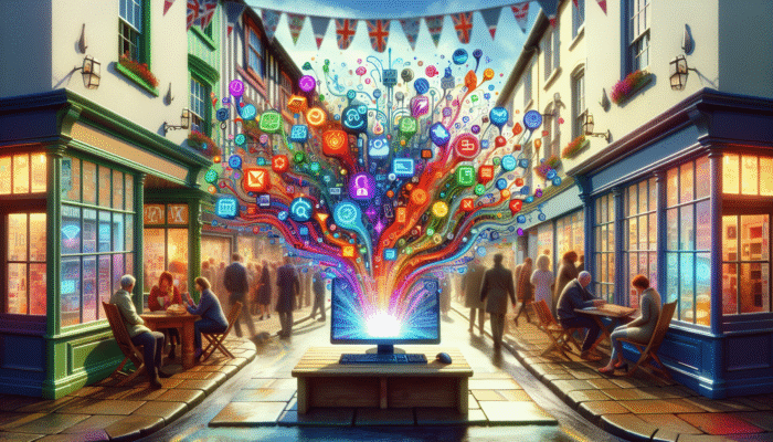 Blog Writing in Royal Wootton Bassett for Small Business: A vibrant blog on a computer screen attracting local customers to a small business in Royal Wootton Bassett.