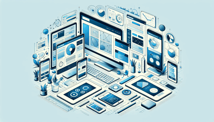 Website Redesign in Dawlish for Small Business: A modern website design with responsive layouts on devices, user-friendly navigation, and structured user journey.