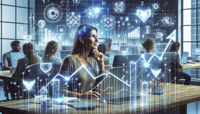 Social Media Strategy for Yate Small Businesses: Small business owner in Yate, UK office strategizes with laptops showing Facebook and Instagram, charts display growing followers and engagement.