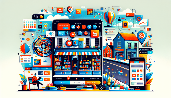 Online Store Design in Barnstaple for Small Business: Illustration of a user-friendly online store interface on a smartphone and laptop in Barnstaple, with intuitive menus, clear categories, and a smiling customer browsing.