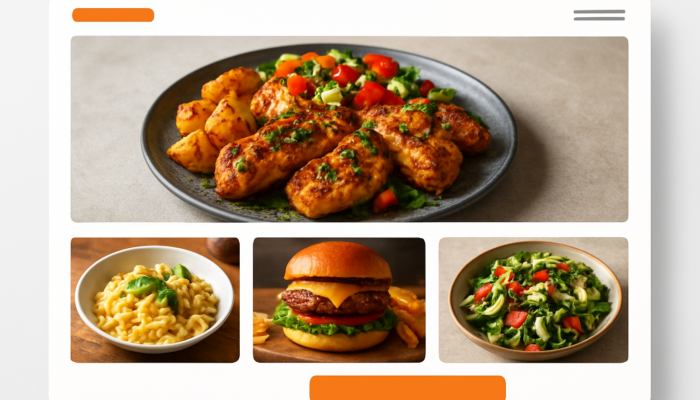 Modern Glastonbury restaurant website featuring vibrant dish gallery and intuitive booking system.